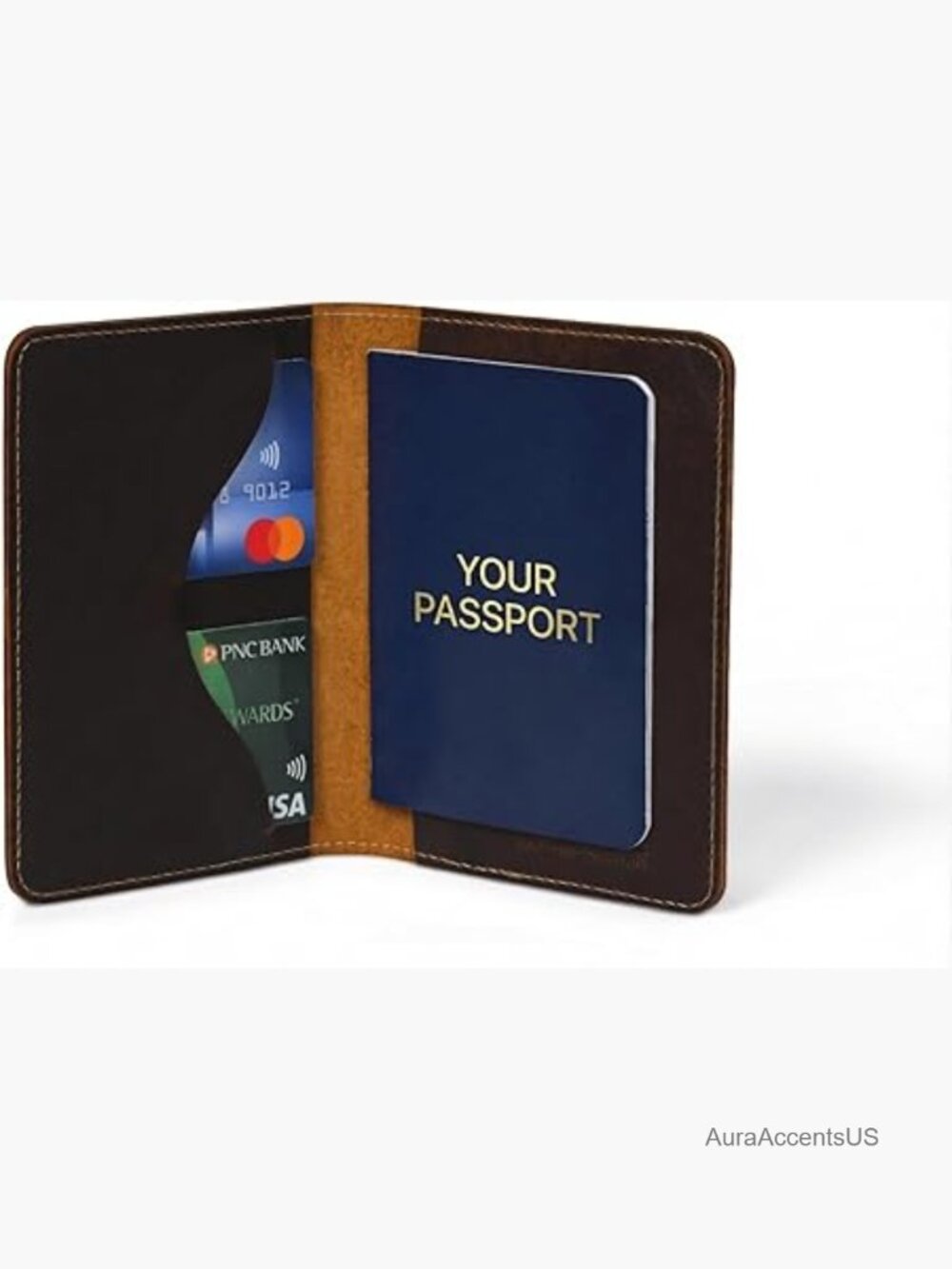 Handmade Full Grain Leather Passport Holder - Travel Wallet & Organizer
